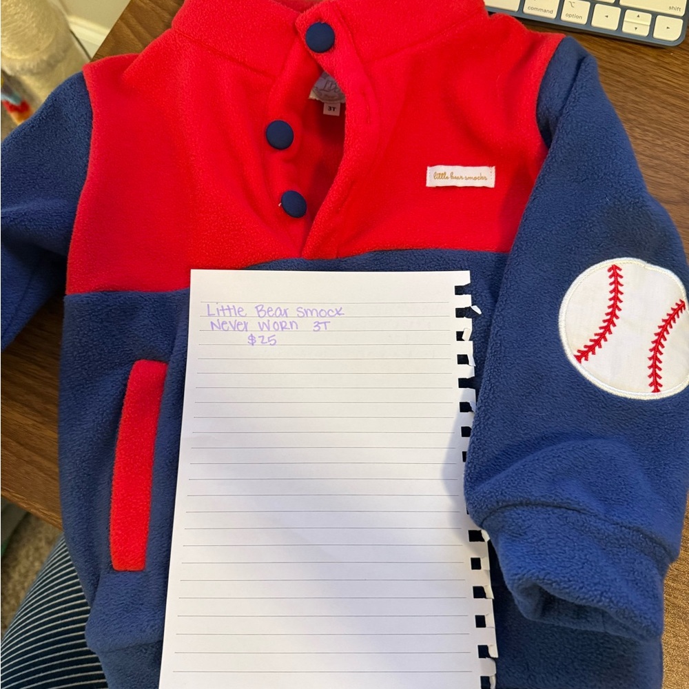 Red and Blue Baseball Fleece Jacket